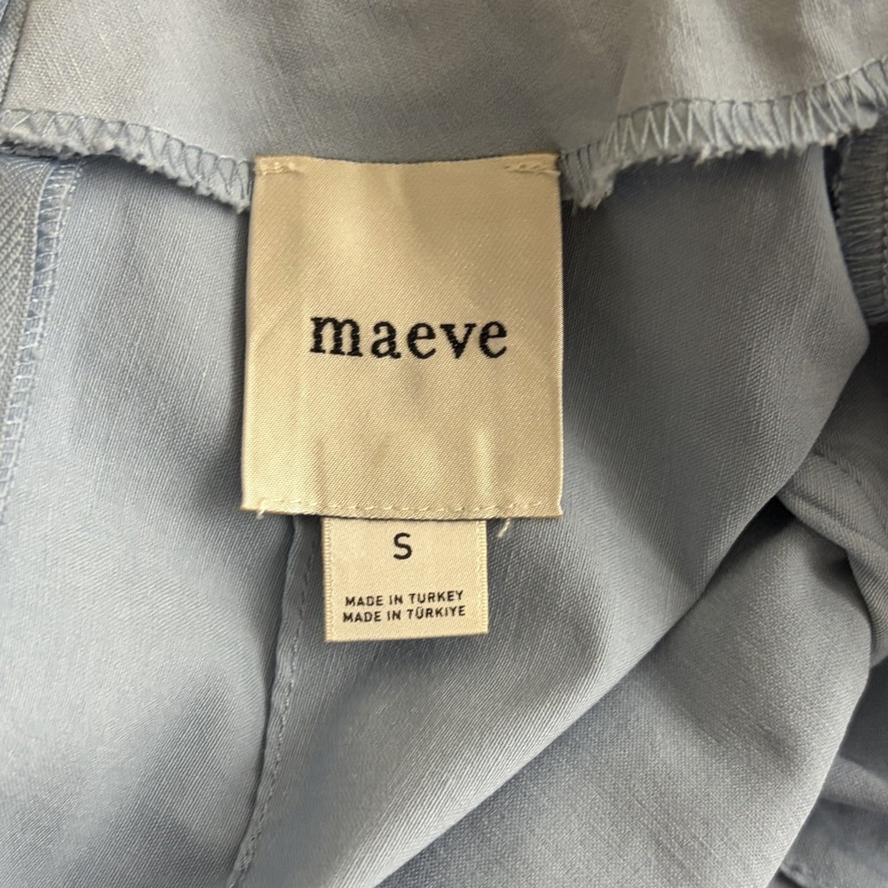 Maeve Anthropologie Women's Small Light Blue Cap Sleeve A-Line Mini Dress - Picture 6 of 10